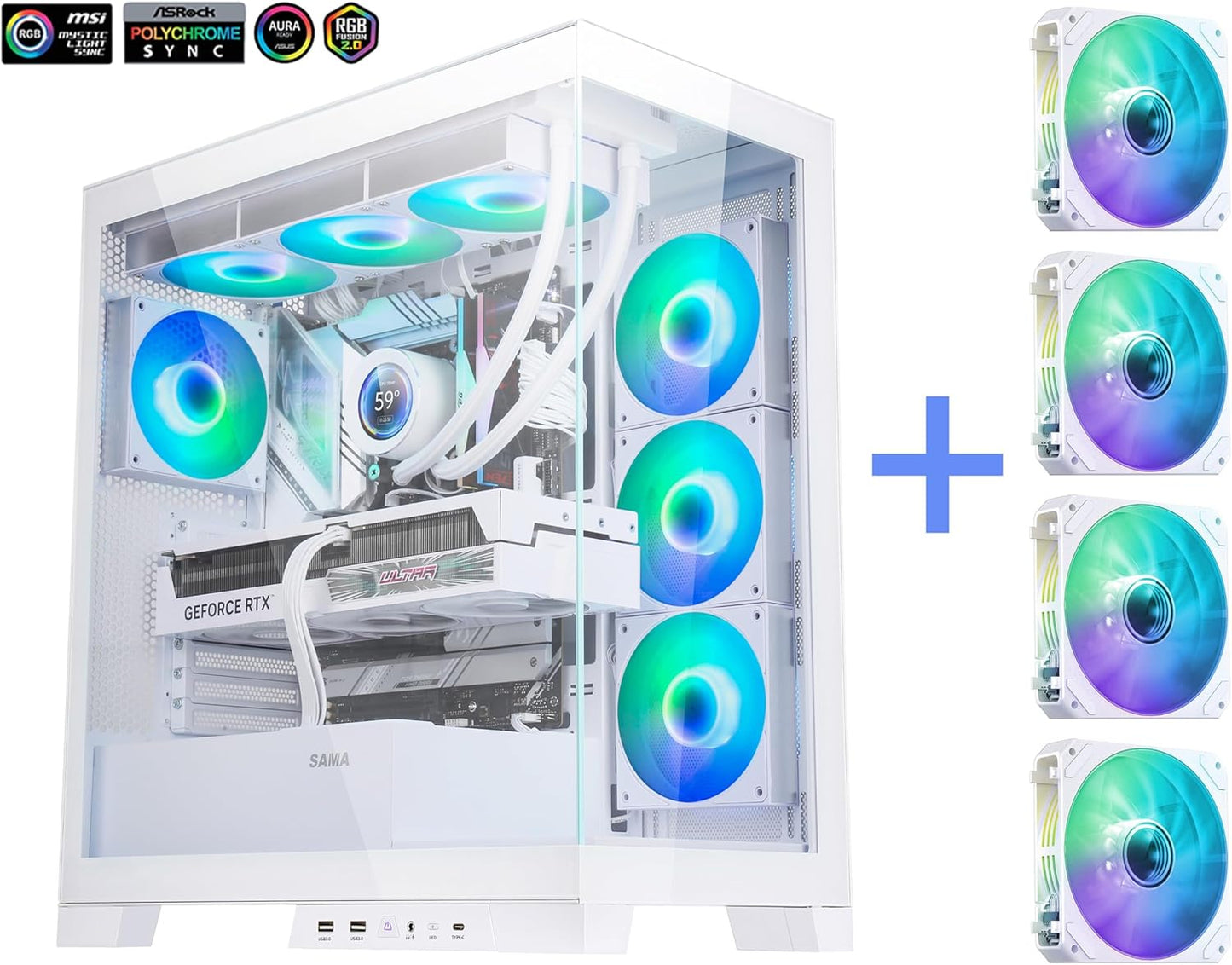 SAMA Neview 4503 White ATX Gaming PC Case