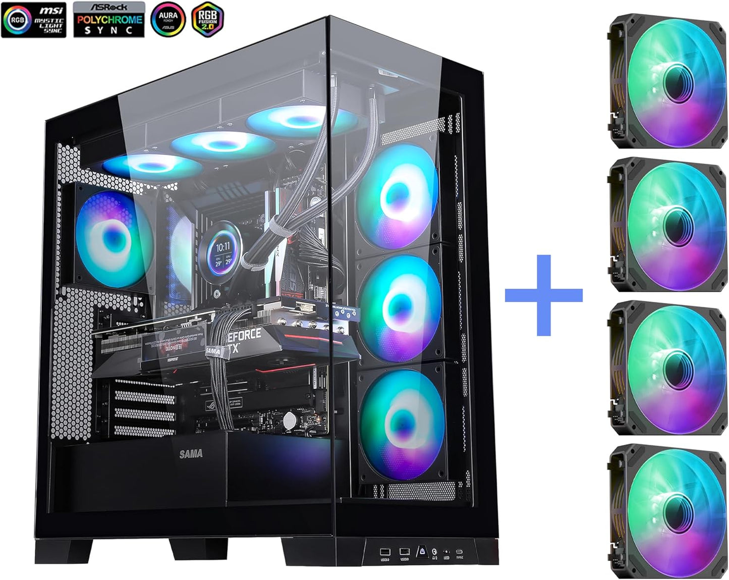 SAMA Neview 4503 Black ATX Gaming PC Case