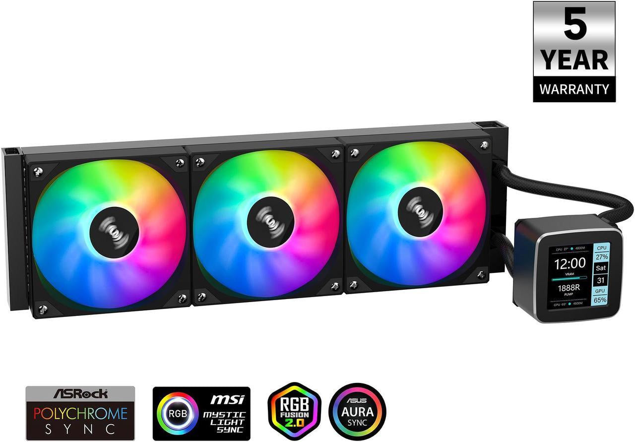 SAMA LD360 Black AIO CPU Cooler w/ 2.8" LCD