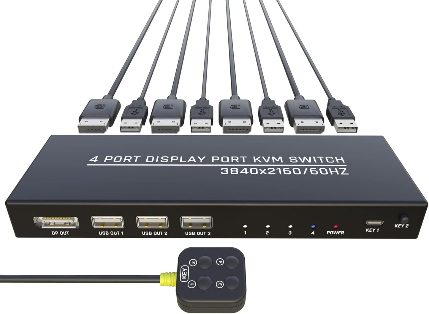 DisplayPort KVM Switch 4port 4K support DK401