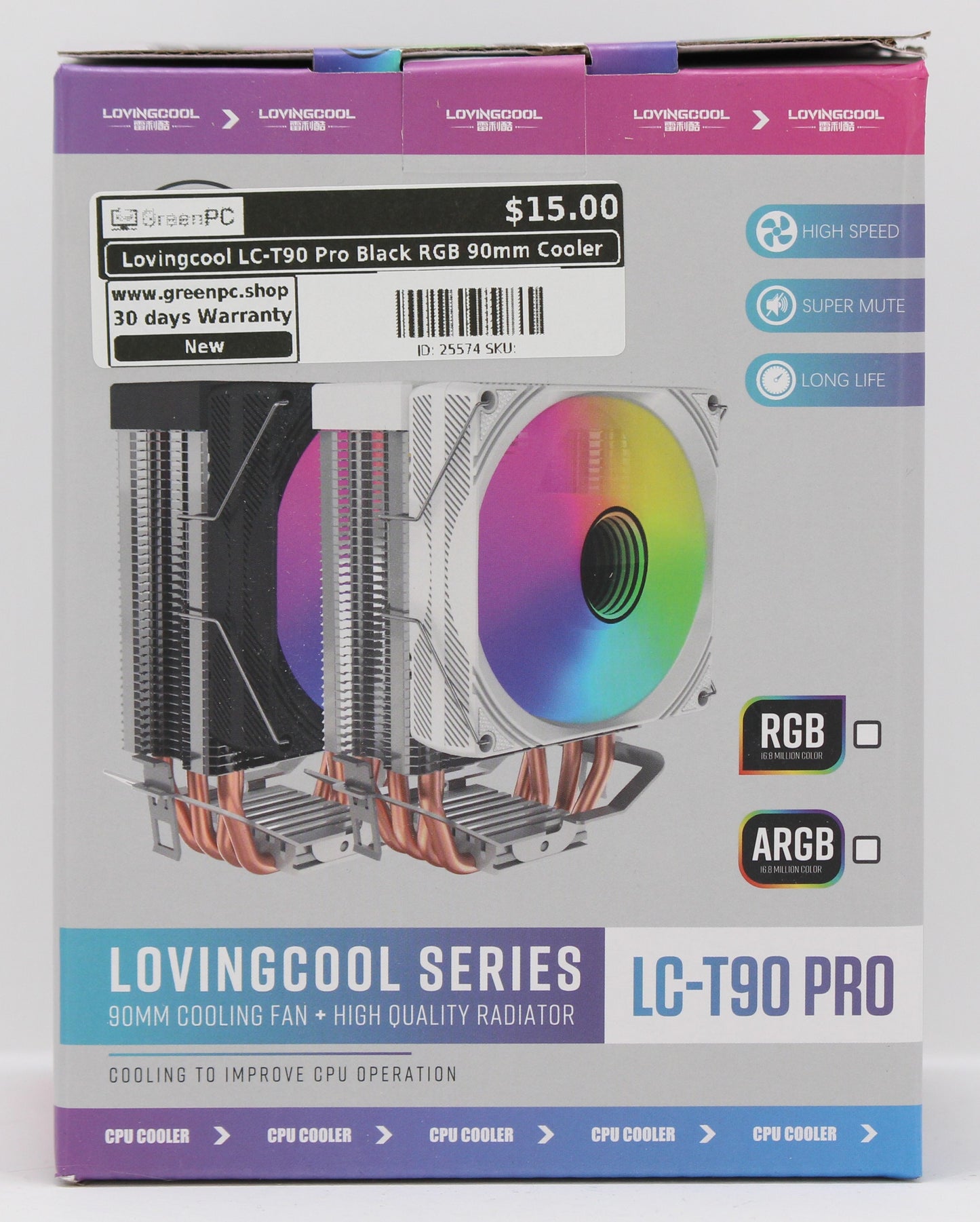 Lovingcool LC-T90 Pro Black RGB 90mm Cooler