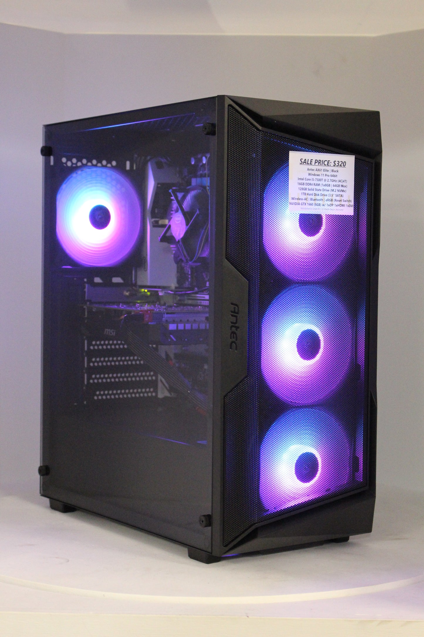 Antec AX61 Elite | i5-7500T | 16GB | 1660