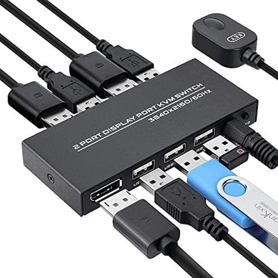 DisplayPort KVM Switch 2port 4K support DK201