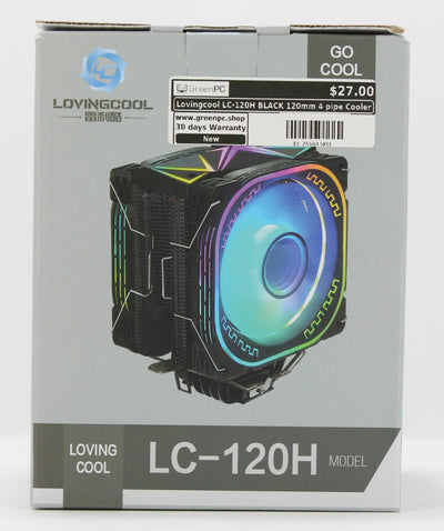 Lovingcool LC-120H BLACK 120mm 4 pipe Cooler
