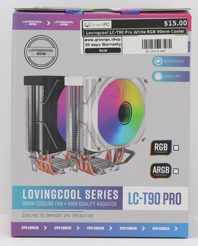 Lovingcool LC-T90 Pro White RGB 90mm Cooler