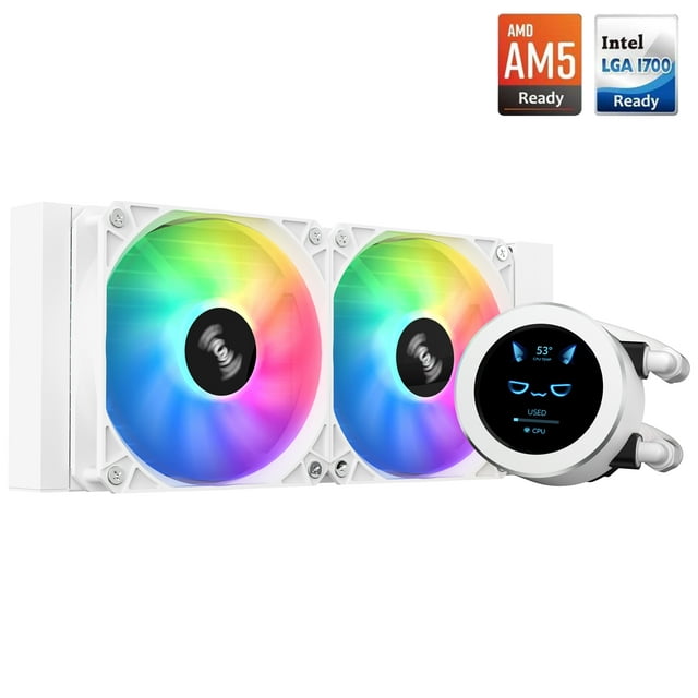 SAMA SM240LD LCD Screen White AIO Cooler